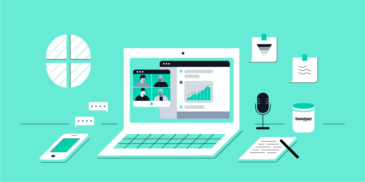 Illustrative graphic of a laptop on a work surface