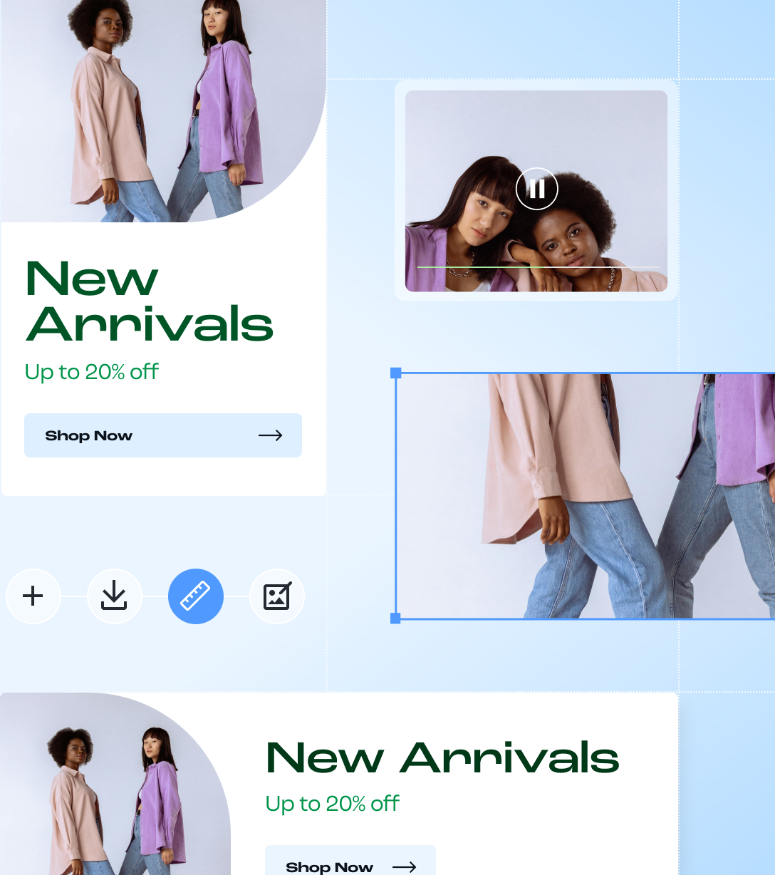 An example of many different ads.