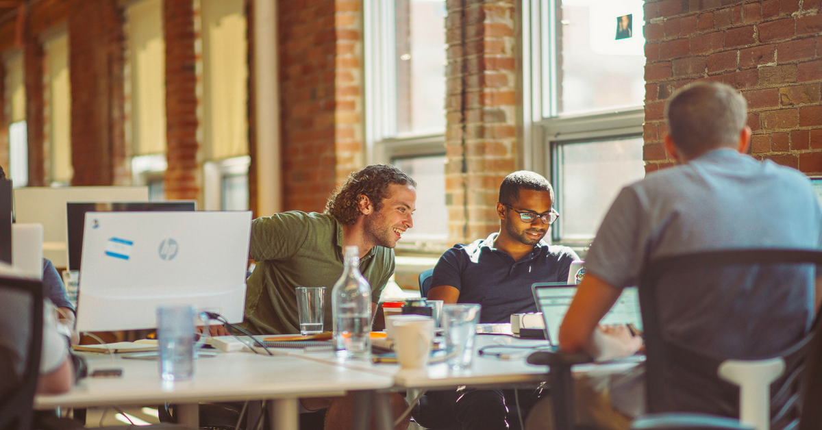People sitting at a desk