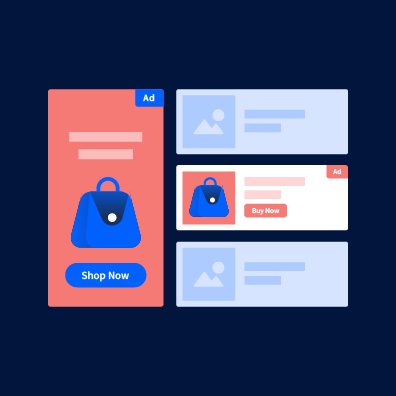 Illustrative graphic of native and display ads